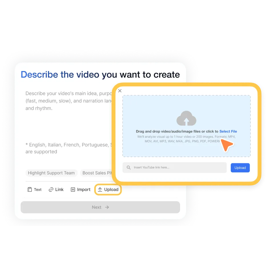 Upload lecture capture and clips to the classroom tutorial video creator